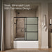 KOHLER K-707618-8G80 Elate Sliding bath door, 56-3/4" H x 56-1/4 - 59-5/8" W with heavy 5/16" thick Frosted glass with r