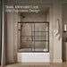 KOHLER K-707618-8G79 Elate Sliding bath door, 56-3/4" H x 56-1/4 - 59-5/8" W with heavy 5/16" thick Crystal Clear glass 