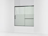 KOHLER K-707618-8G81 Elate Sliding bath door, 56-3/4" H x 56-1/4 - 59-5/8" W with heavy 5/16" thick Crystal Clear glass 