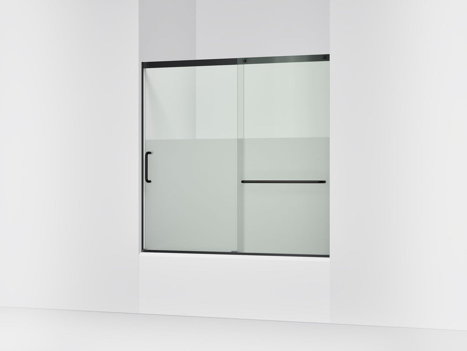 KOHLER K-707618-8G81 Elate Sliding bath door, 56-3/4" H x 56-1/4 - 59-5/8" W with heavy 5/16" thick Crystal Clear glass 