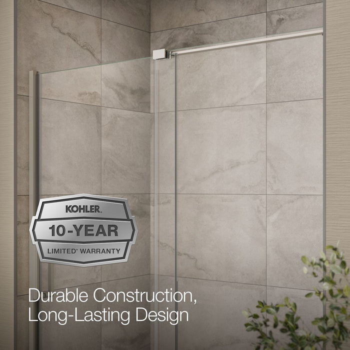 KOHLER K-707621-8L Echelon Sliding shower door, 71-3/4" H x 55-3/4 - 59-3/4" W, with 5/16" thick Crystal Clear glass,...