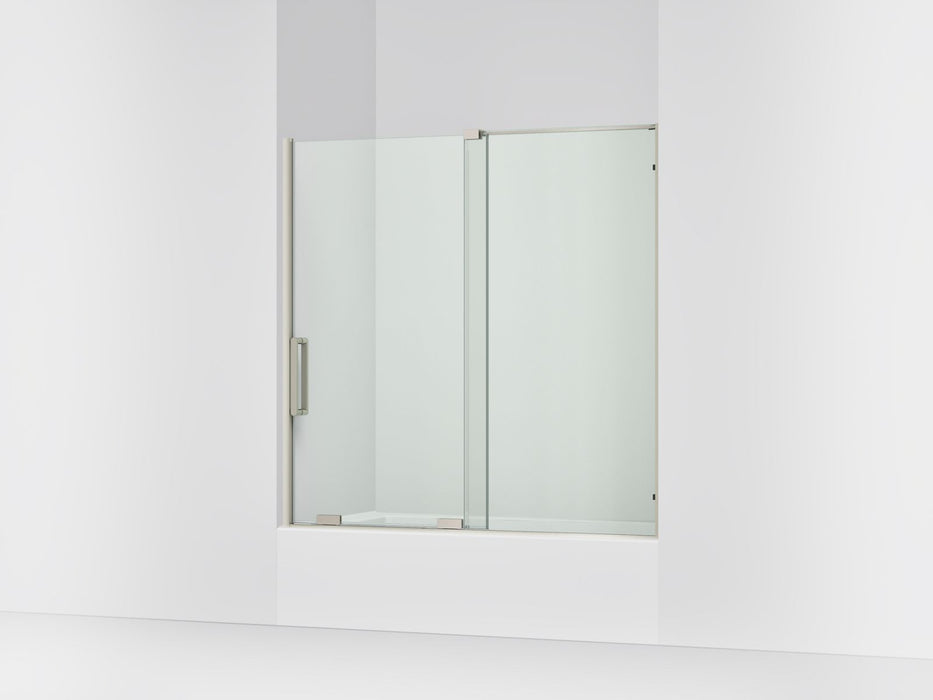 KOHLER K-707623-8L Echelon Sliding bath door, 58-1/4" H x 55-3/4 - 59-3/4" W, with 5/16" thick Crystal Clear glass
