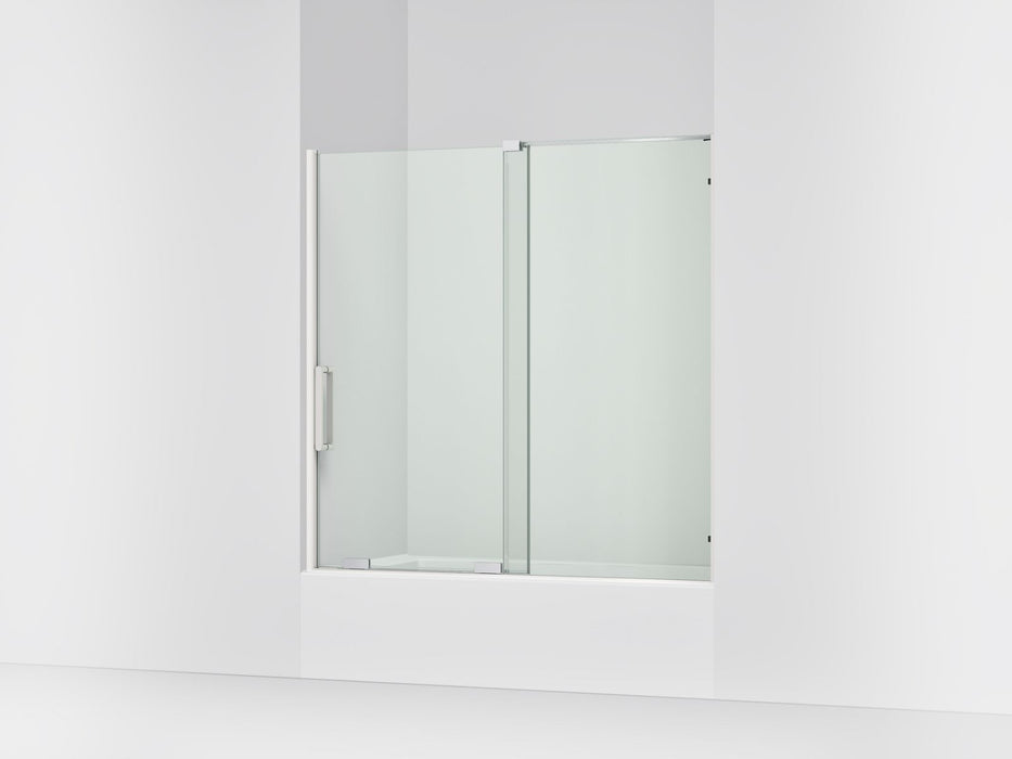 KOHLER K-707623-8L Echelon Sliding bath door, 58-1/4" H x 55-3/4 - 59-3/4" W, with 5/16" thick Crystal Clear glass