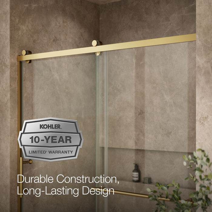 KOHLER K-709081-10L Rely 77" H sliding shower door with 3/8"-thick glass
