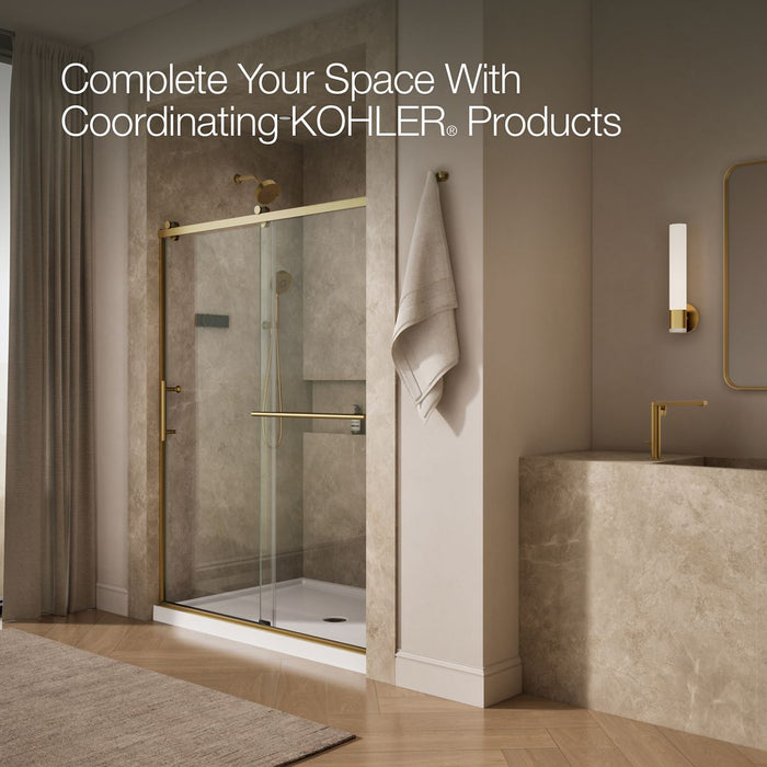 KOHLER K-709081-10L Rely 77" H sliding shower door with 3/8"-thick glass