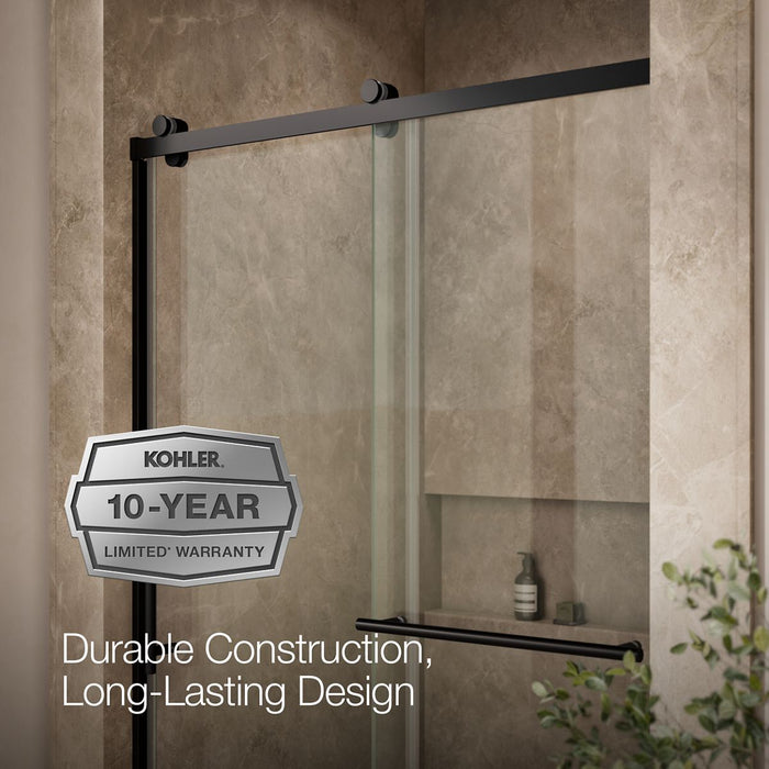 KOHLER K-709082-10L Rely 77" H sliding shower door with 3/8"-thick glass