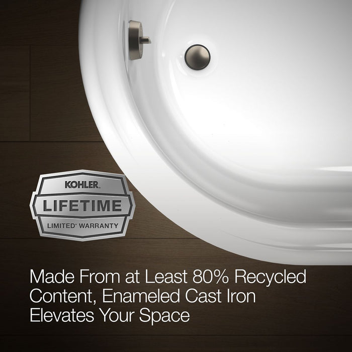 Kohler Iron Works 66" x 36" freestanding bath