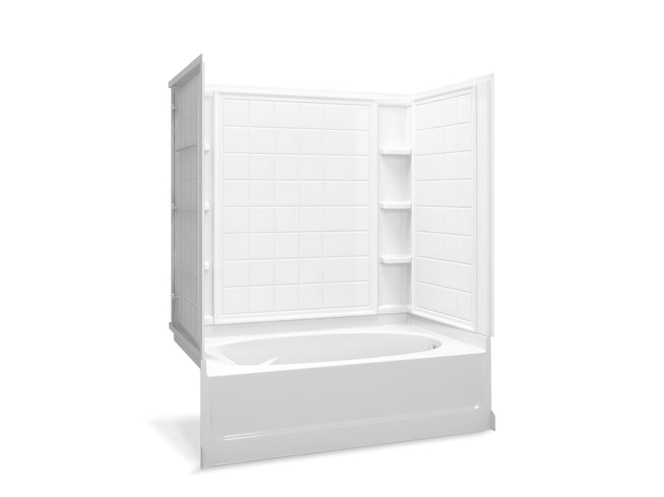 Sterling 71100120 Ensemble Tile 60" x 36" Vikrell® Bath/shower, Right Drain, white