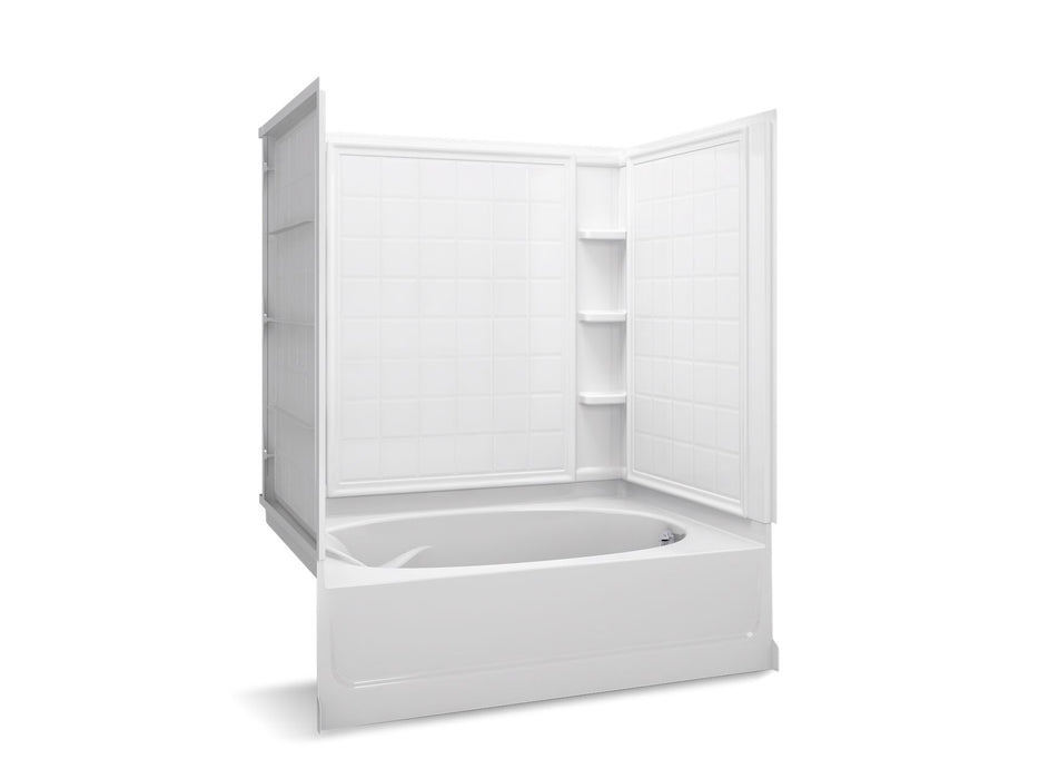 Sterling 71110120 Ensemble Tile 60" x 42" Vikrell® Bath/shower, Right Drain, white