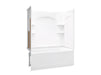 Sterling 71220118 Ensemble Curve 60" x 32" Vikrell® Bath/shower with Aging in Place Backerboards, Left Above-floor Drain,...