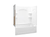 Sterling 71220126 Ensemble Curve 60" x 32" Vikrell® Bath/shower with Aging in Place Backerboards, Right Drain, white