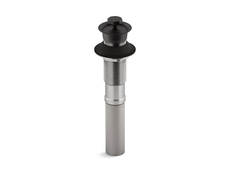KOHLER Bathroom sink drain with non-removable metal stopper and without overflow