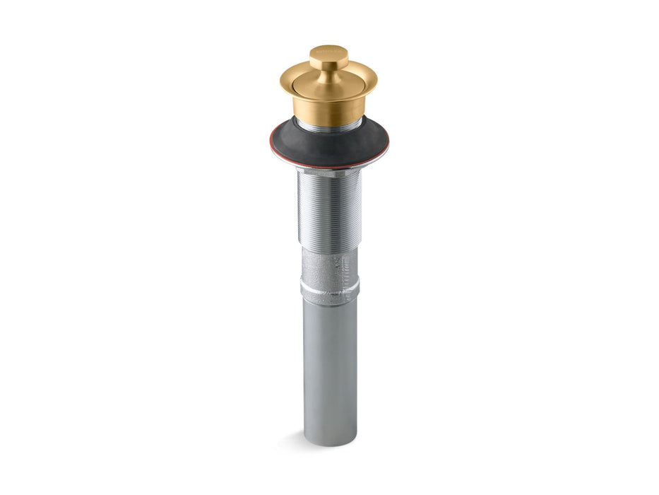 KOHLER Bathroom sink drain with non-removable metal stopper and without overflow