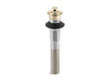 KOHLER Bathroom sink drain with non-removable metal stopper and without overflow