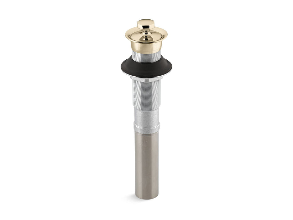 KOHLER Bathroom sink drain with non-removable metal stopper and without overflow