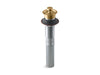 KOHLER Bathroom sink drain with non-removable metal stopper and without overflow