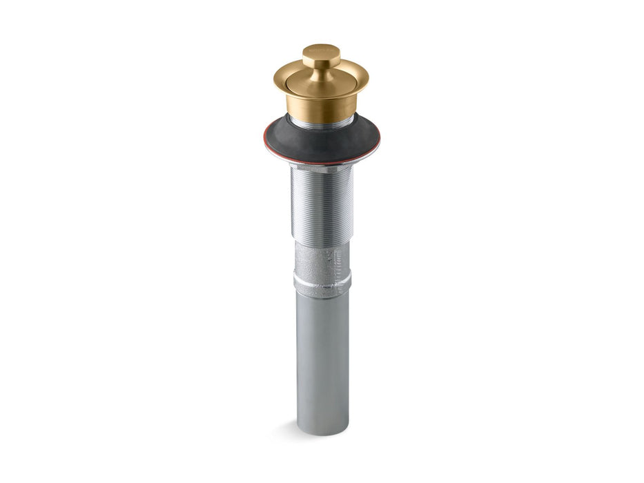 KOHLER Bathroom sink drain with non-removable metal stopper and without overflow