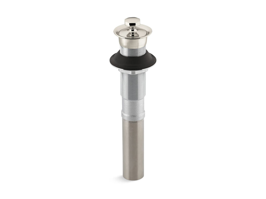 KOHLER Bathroom sink drain with non-removable metal stopper and without overflow
