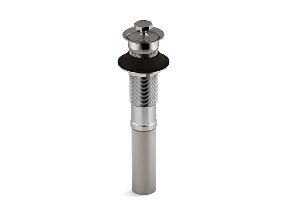 KOHLER Bathroom sink drain with non-removable metal stopper and without overflow