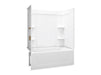 Sterling 71320118 Ensemble Medley 60" x 32" Vikrell® Bath/shower with Aging in Place Backerboards, Left Above-floor...
