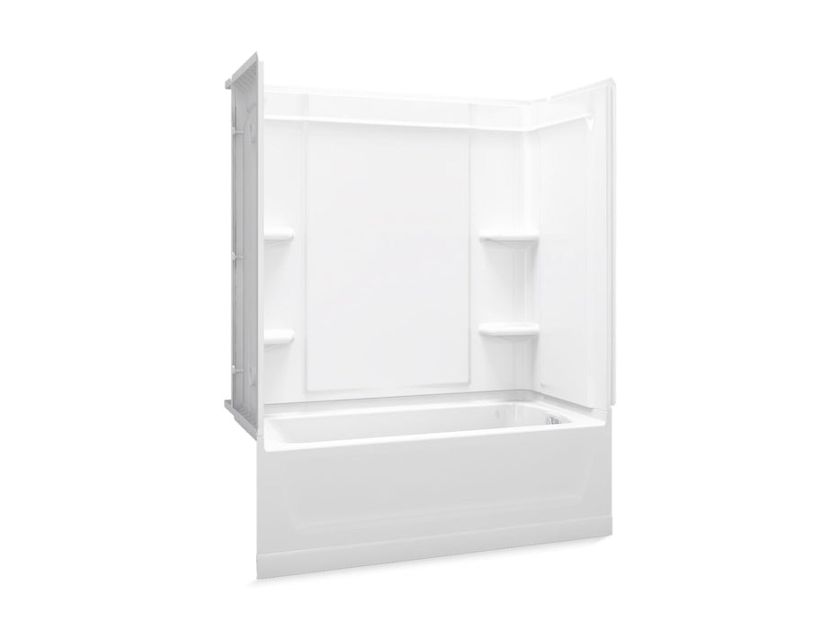Sterling 71370122 Ensemble Medley 60" x 30" Vikrell® Bath/shower, Right Above-floor Drain, white
