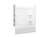 Sterling 71370126 Ensemble Medley 60" x 30" Vikrell® Bath/shower with Aging in Place Backerboards, Right Drain, white