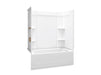 Sterling 71370128 Ensemble Medley 60" x 30" Vikrell® Bath/shower with Aging in Place Backerboards, Right Above-floor...