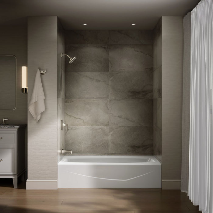 KOHLER Villager 60" x 34-1/4" alcove bath, left drain