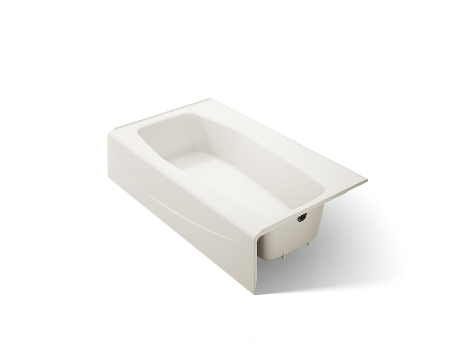 KOHLER K-714 Villager 60" x 34-1/4" alcove bath, right drain, biscuit