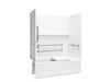 Sterling 71570115 Traverse 60" x 30" Vikrell® Bath/shower with Seat, Grab Bars, Left Drain, white