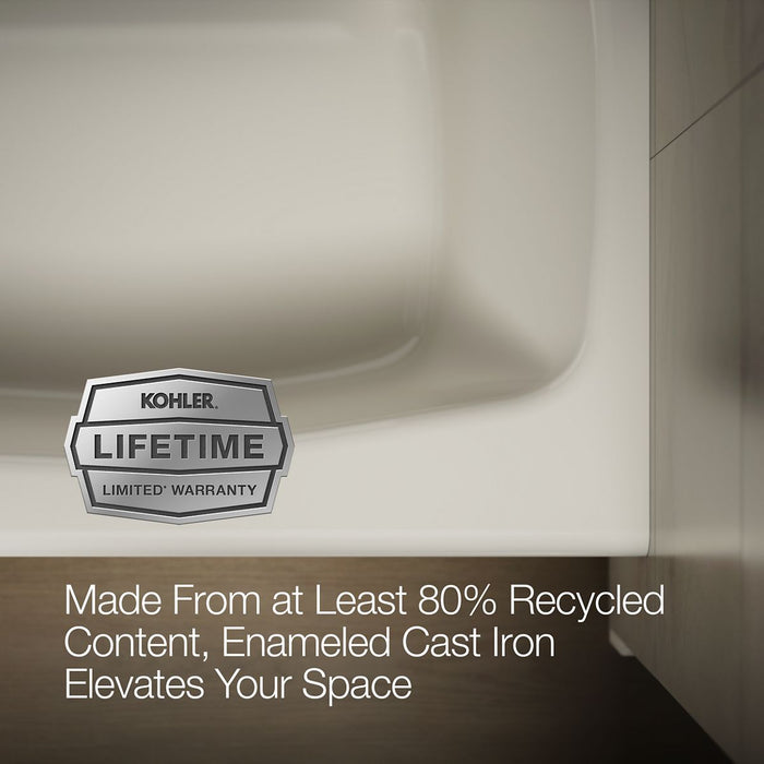 KOHLER KOHLER K-715 Villager 60" x 30-1/4" alcove bath, left drain