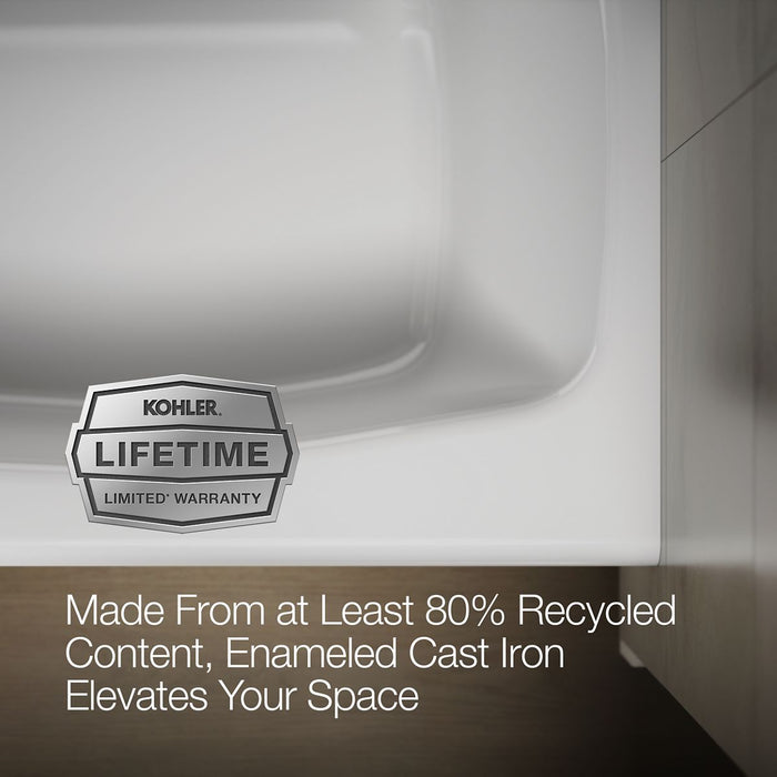 KOHLER KOHLER K-715 Villager 60" x 30-1/4" alcove bath, left drain