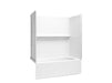 Sterling 71600126 Forum Traverse 60" x 30" Vikrell® Bath/shower with Aging in Place Backerboards, Right Drain, white