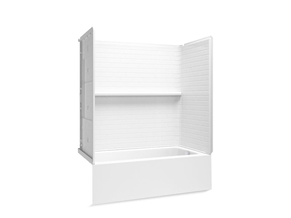 Sterling 71600126 Forum Traverse 60" x 30" Vikrell® Bath/shower with Aging in Place Backerboards, Right Drain, white