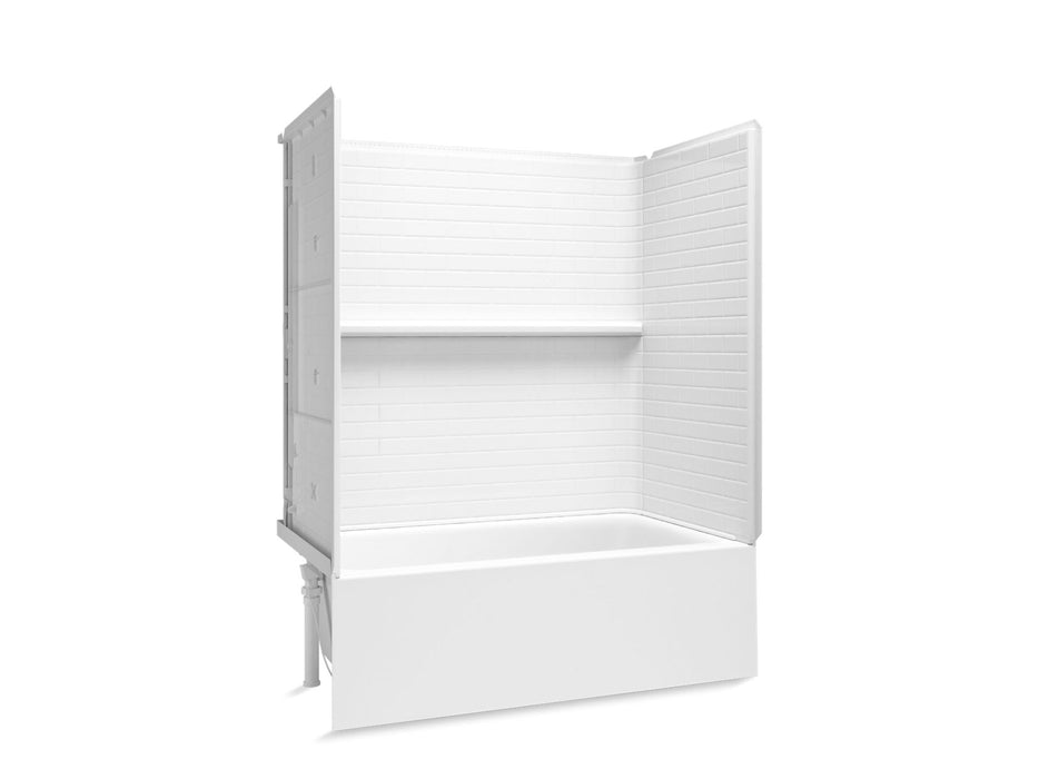 Sterling 71610110 Forum Traverse 60" x 32" Vikrell® Bath/shower, Left Drain, white