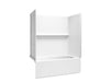 Sterling 71610126 Forum Traverse 60" x 32" Vikrell® Bath/shower with Aging in Place Backerboards, Right Drain, white