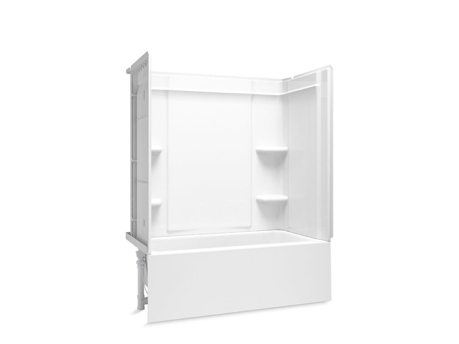 Sterling 71700112 Forum Medley 60" x 30" Above-floor-drain Vikrell® Bath/shower, Left Drain, white