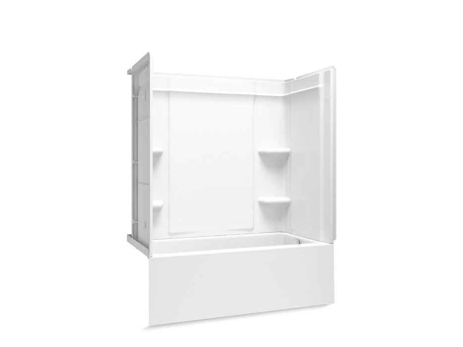 Sterling 71700122 Forum Medley 60" x 30" Above-floor-drain Vikrell® Bath/shower, Right Drain, white