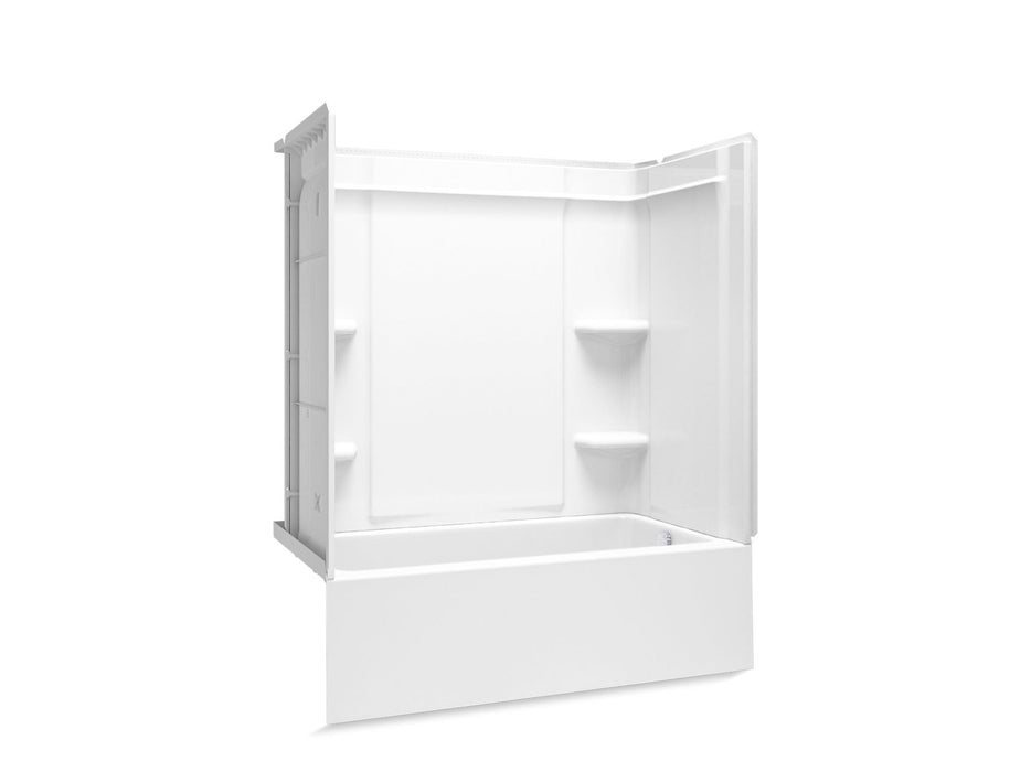 Sterling 71700126 Forum Medley 60" x 30" Vikrell® Bath/shower with Aging in Place Backerboards, Right Drain, white