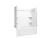 Sterling 71700128 Forum Medley 60" x 30" Above-floor-drain Vikrell® Bath/shower with Aging in Place Backerboards, Right...