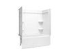 Sterling 71710116 Forum Medley 60" x 32" Vikrell® Bath/shower with Aging in Place Backerboards, Left Drain, white