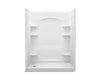 Sterling 72170116 Ensemble Curve 60" x 30" Vikrell® Shower with Aging in Place Backerboards, Left Drain, white