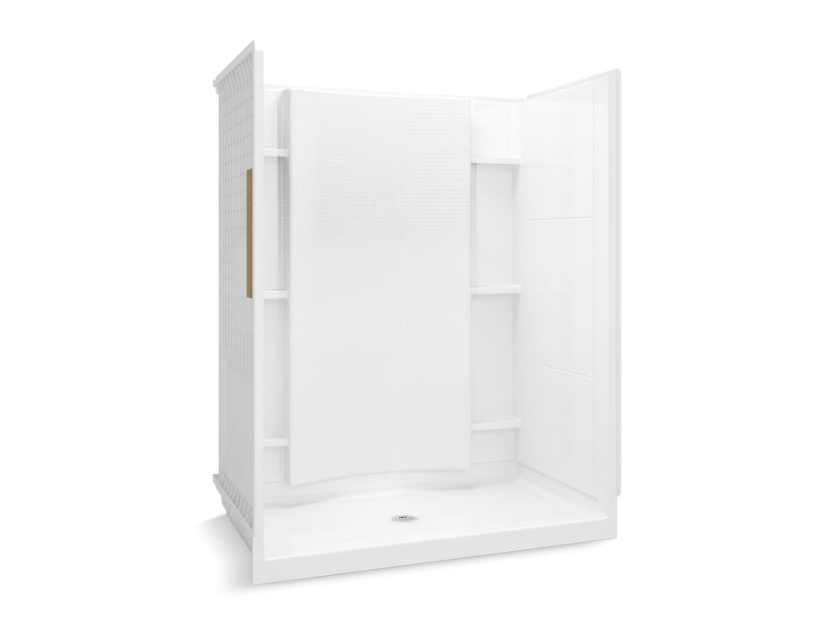 Sterling 72270106 Accord 60" x 36" Vikrell® Shower with Aging in Place Backerboards, Center Drain, white