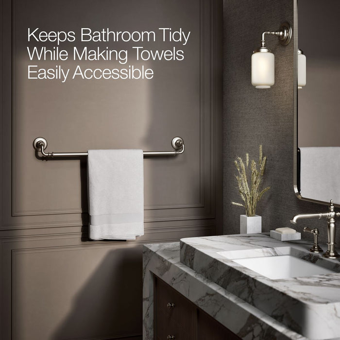KOHLER K-72569 Artifacts 30" towel bar, vibrant brushed nickel - view 4