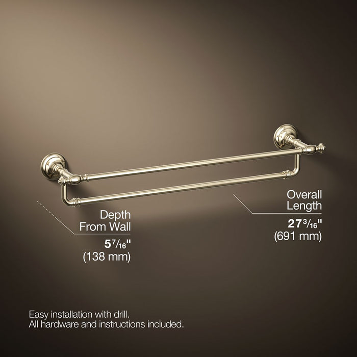 KOHLER Artifacts 24" double towel bar