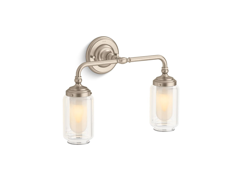 KOHLER K-72582 Artifacts Two-light sconce, brushed bronze - view 2