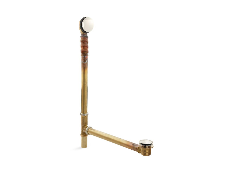 KOHLER K-7265 Clearflo Brass toe tap bath drain, vibrant polished nickel