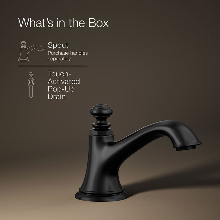 KOHLER K-72759 Artifacts Bathroom sink faucet spout with Bell design, 1.2 gpm
