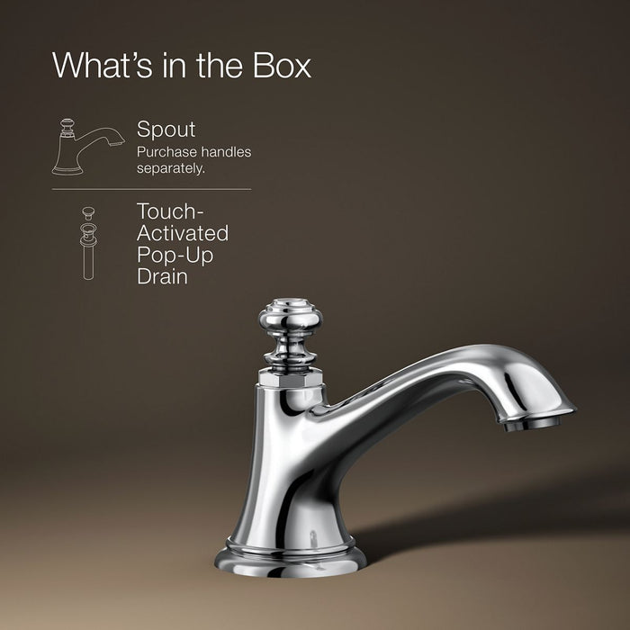 KOHLER K-72759 Artifacts Bathroom sink faucet spout with Bell design, 1.2 gpm