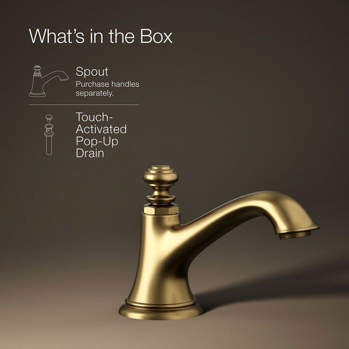 KOHLER Artifacts Bathroom sink faucet spout with Bell design, 1.2 gpm